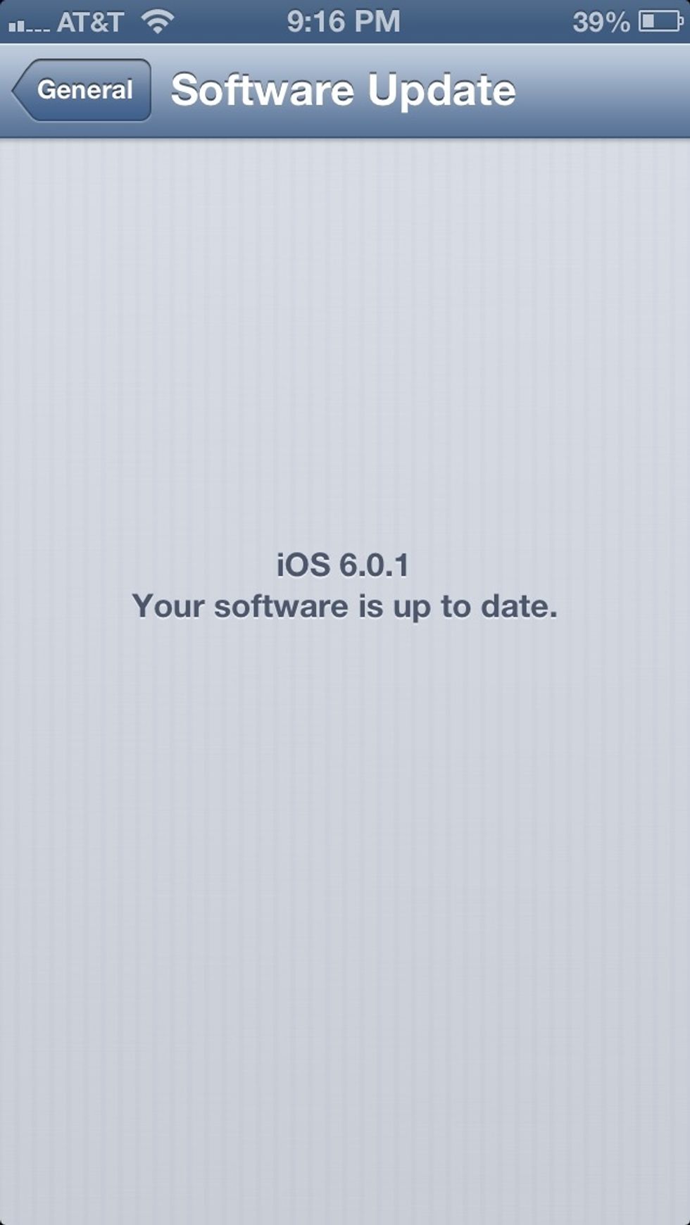 iOS will check to see if any software updates are available from Apple. Download and install if there are to get the latest bug fixes and enhancements.
