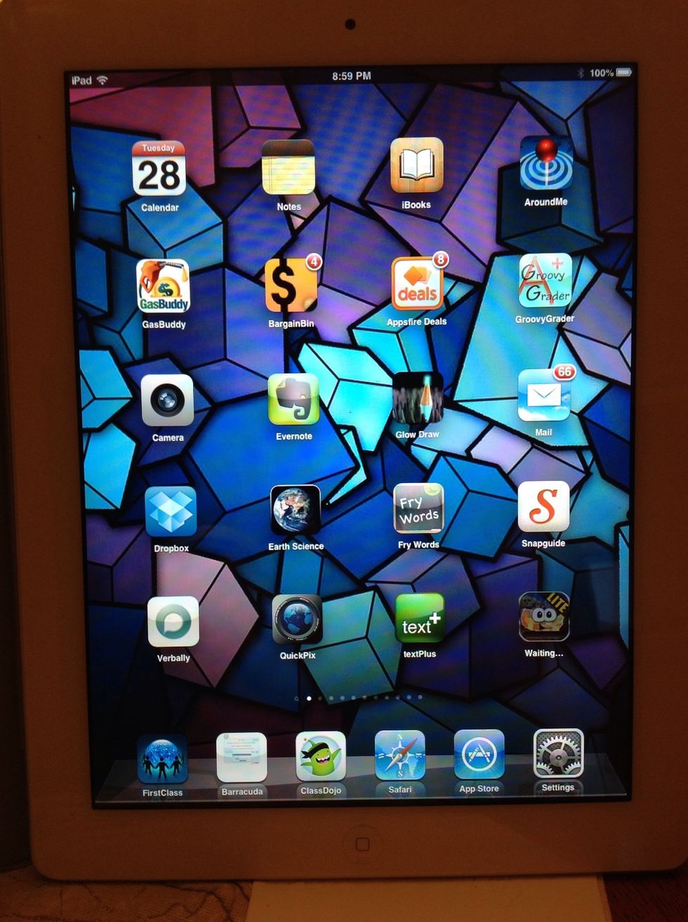 iPads are manufactured by Apple and they are all model 2. Barcodes are on back. You will have to take off the red cover to see it.