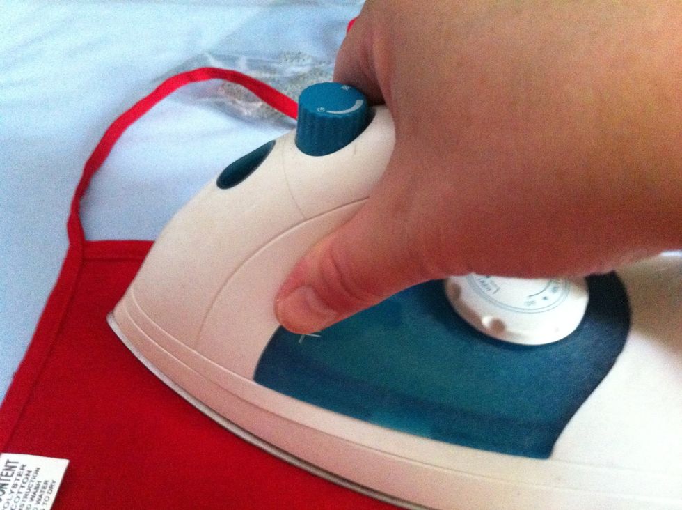 Iron on back side of stickers so the heat will help the stickers stay stuck. Can't have Ms Kay's letters falling off.