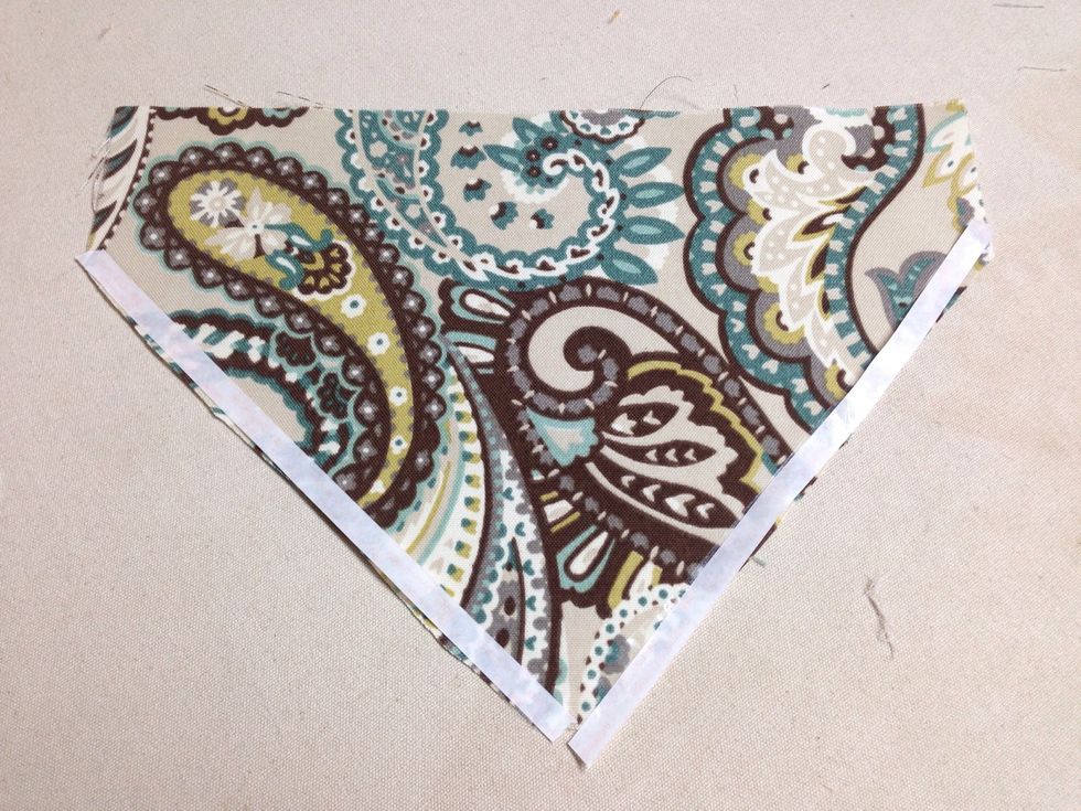 Iron Steam-A-Seam-II to the right side of bottom edges of large and small POINTS along both sides of the point. For reversible version apply another layer to the wrong side of the bottom edge as well