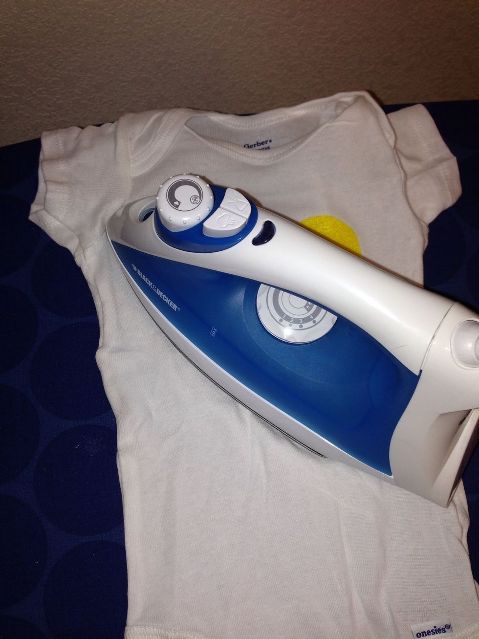 Iron the felt for 10 sec.