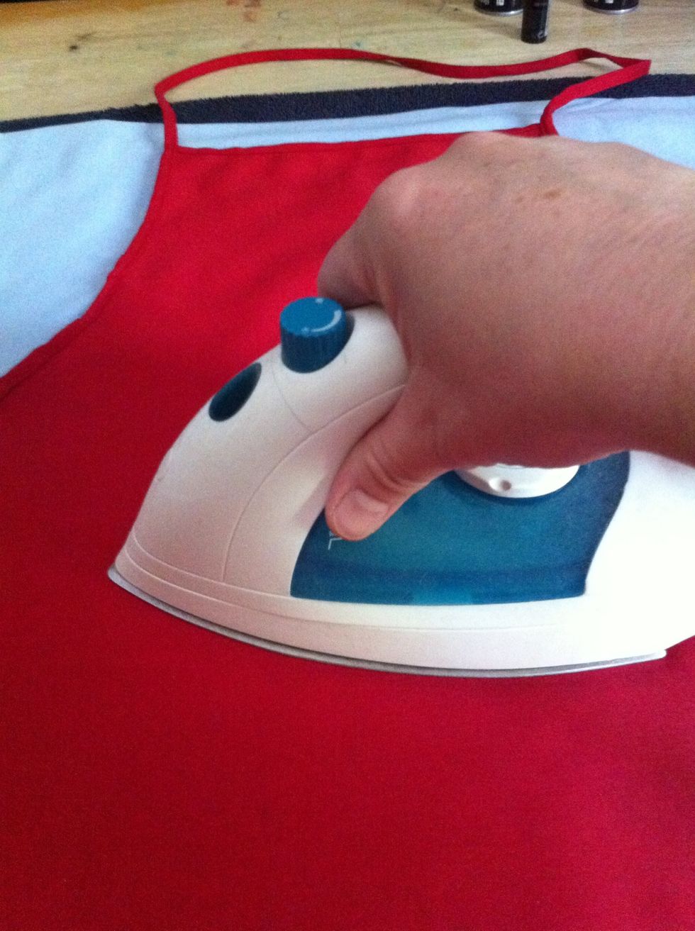 Iron your apron so Ms Kay looks nice.