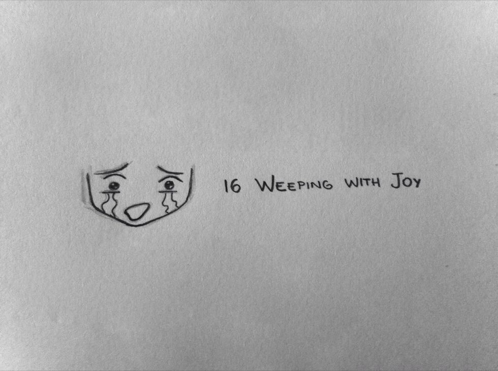 Is like the crying face but with a smile,...