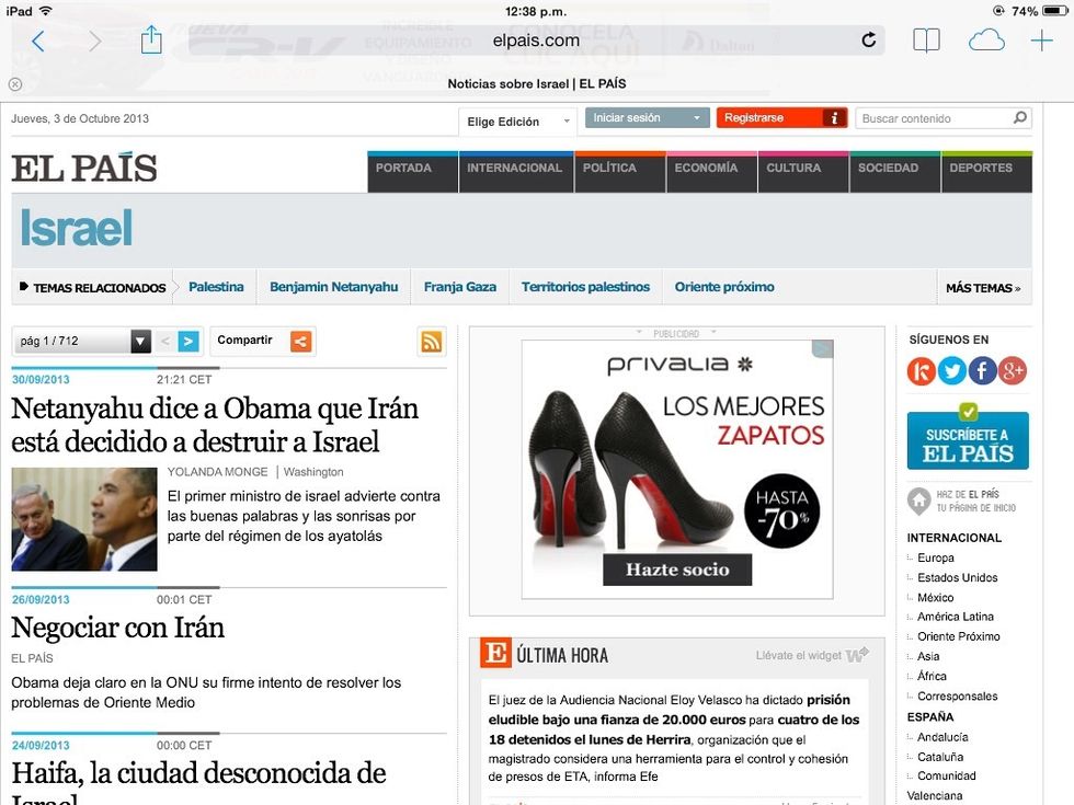 "Israel siempre est\u00e1 activo, estando atento a los acontecimientos en el mundo" Para buscar noticias les dej\u00f3 esta gran p\u00e1gina.