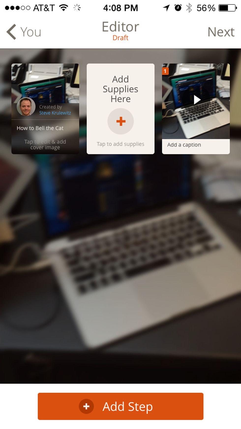 It automatically appears in your guide and you're ready to add some text!