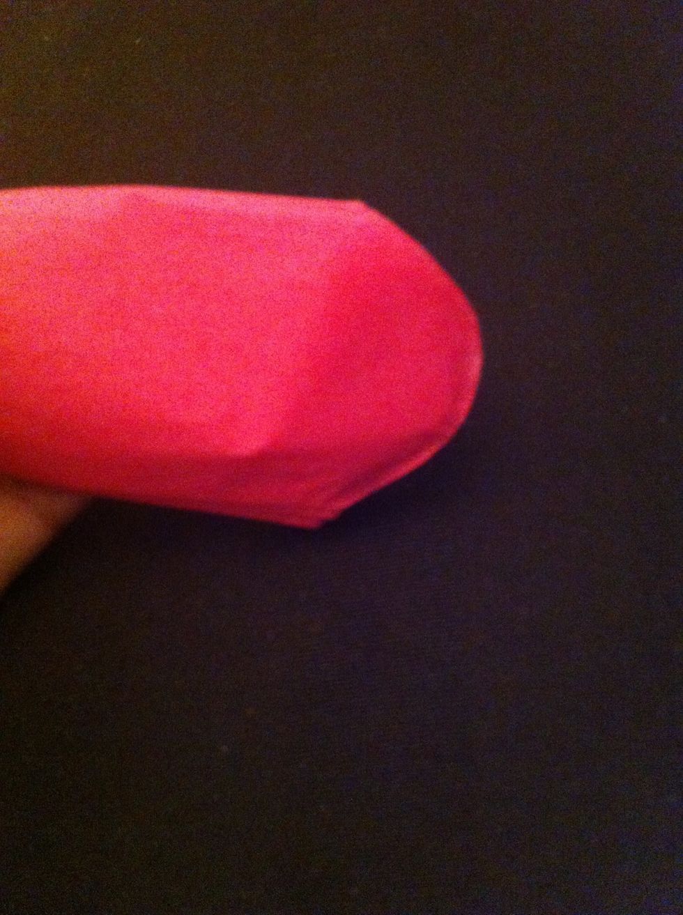 It could be done rounded, or triangle like.