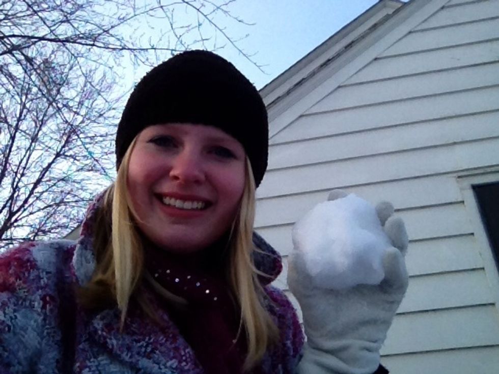 It doesn't matter what size or shape the snowball is
