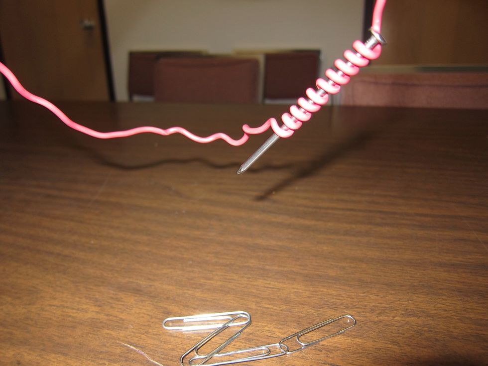 It dropped the four paper clips again!