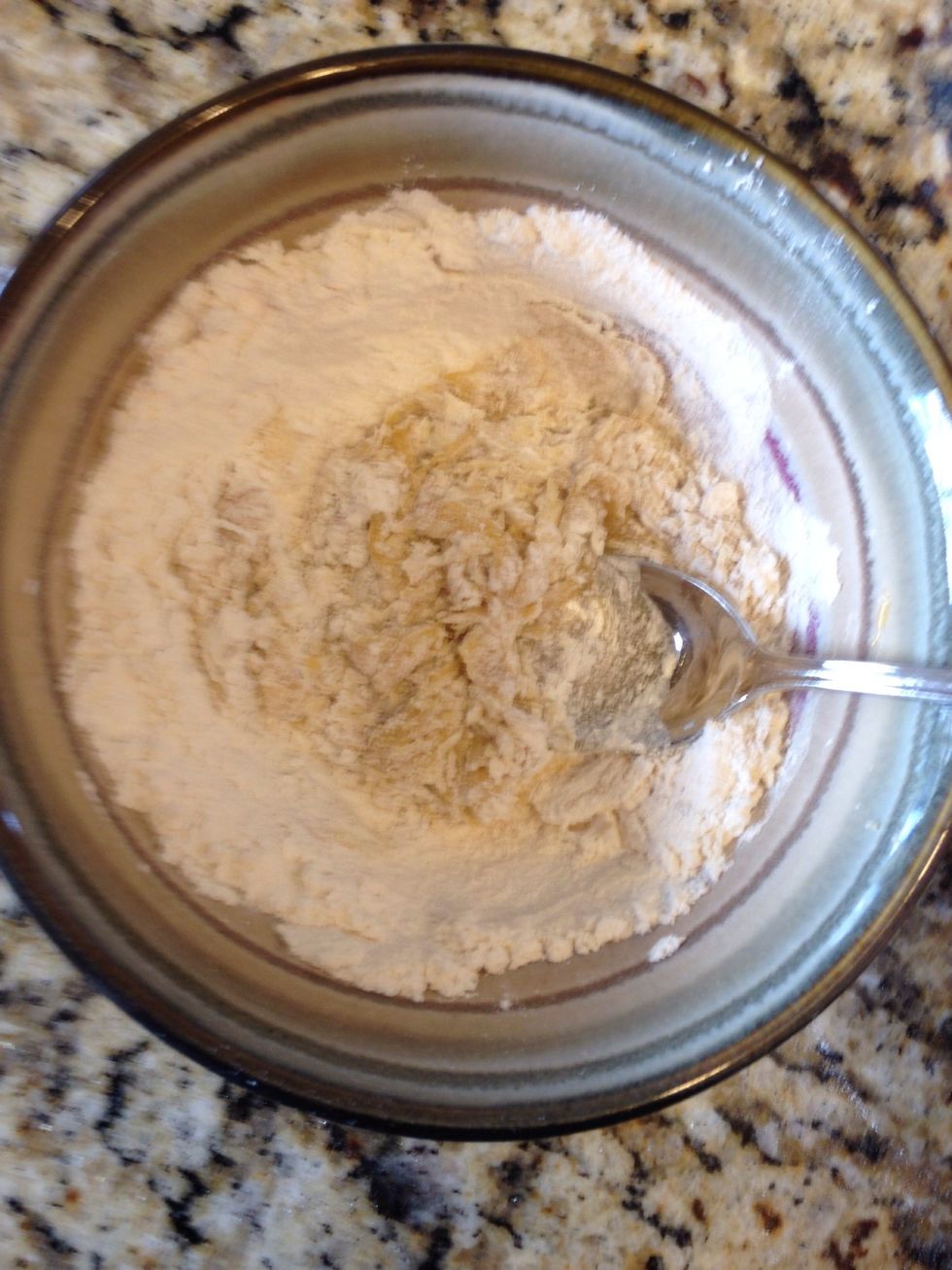 It gets a bit difficult to combine the butter mixture and the flour but keep stirring! It smoothes out :)