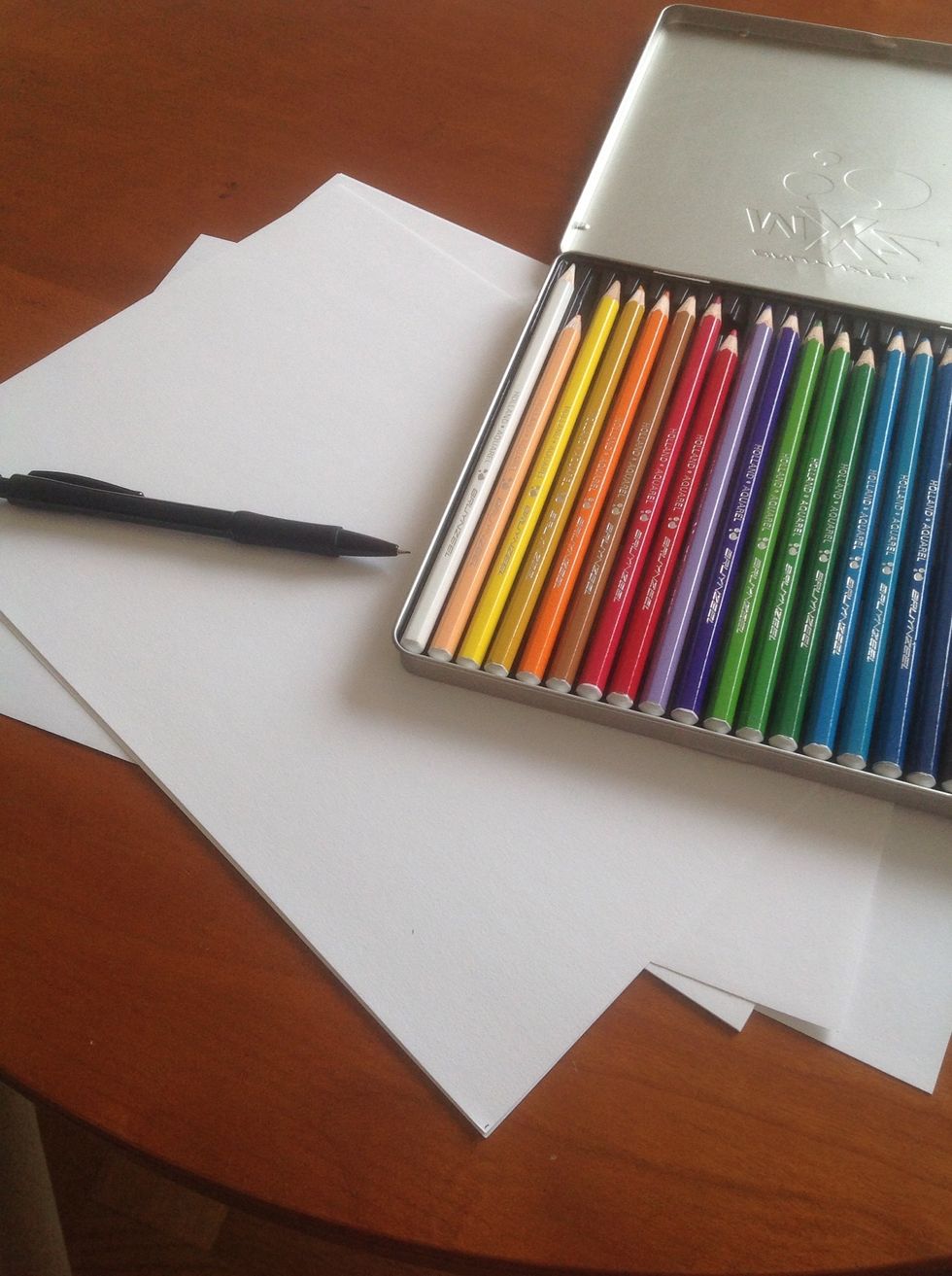 It is going to be many steps but in the end you will get, what I think is a beautiful cheshire cat! The supplies you need is a paper, pencil and colored pencils.