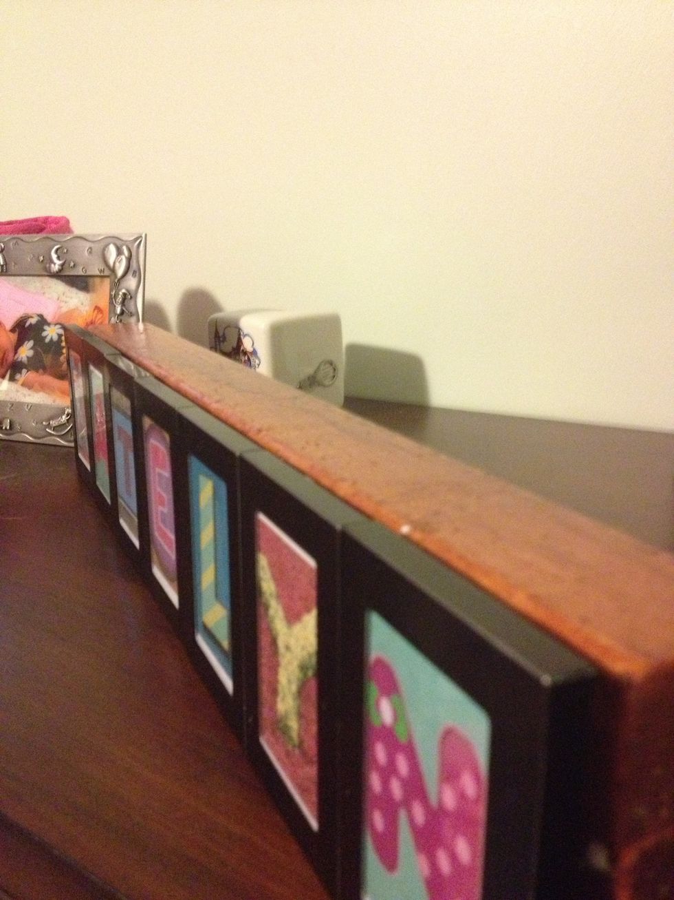 It is good to mention that you can use any type of scrap wood and size frame. I just used what I had available. Also, I chose stain, but paint will do as well. Enjoy!