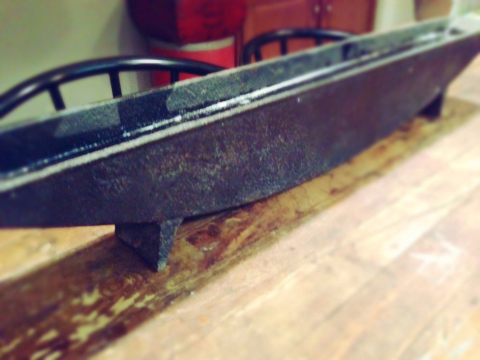 It is important to pick a vessel that fits your centerpiece space. Ours is an antique wheel oiler, which gives us a great long and thin shape for our centerpiece.