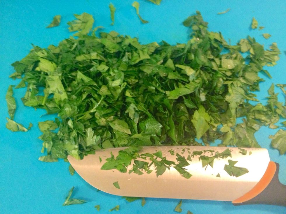 It is optional if you use flat parsley or the regular kind. I mixed the flat (fresh) parsley with some frozen that needed to be used.