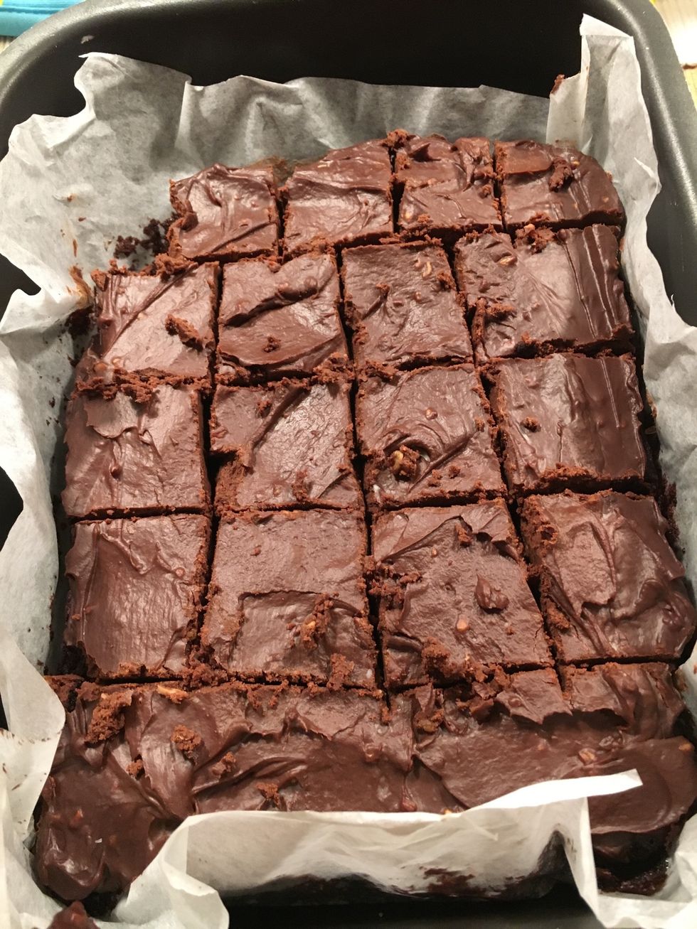 It is very "chocolaty" so serving it in bite sizes is enough.