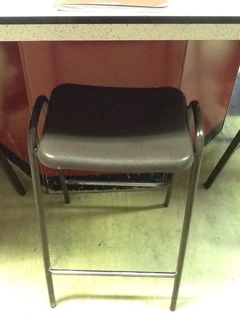 It is very important that you tuck in your stool or any seat under your table for health and safety reasons