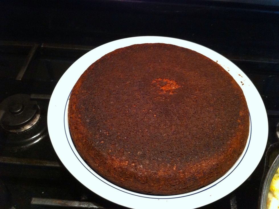 It just flips right out because we prepared the skillet.