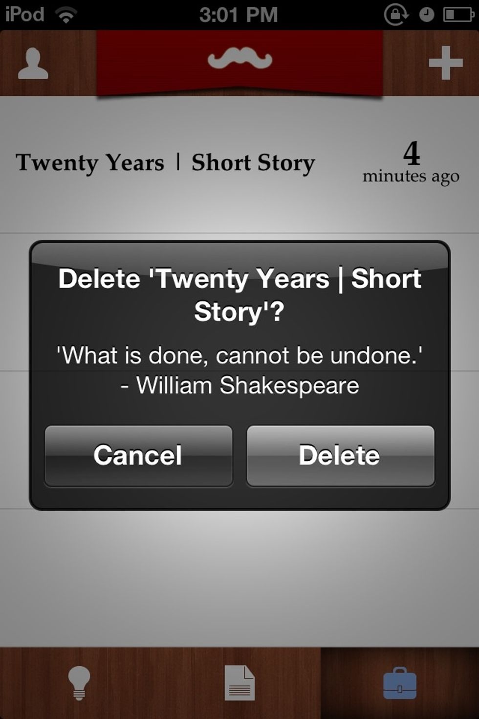 It'll ask for a confirmation.