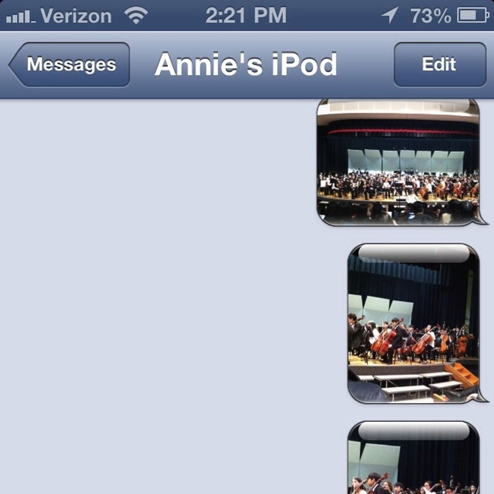 It'll take some time to send all your pictures. Regular rates may apply unless you're using iMessages with another iPhone/iPad user.