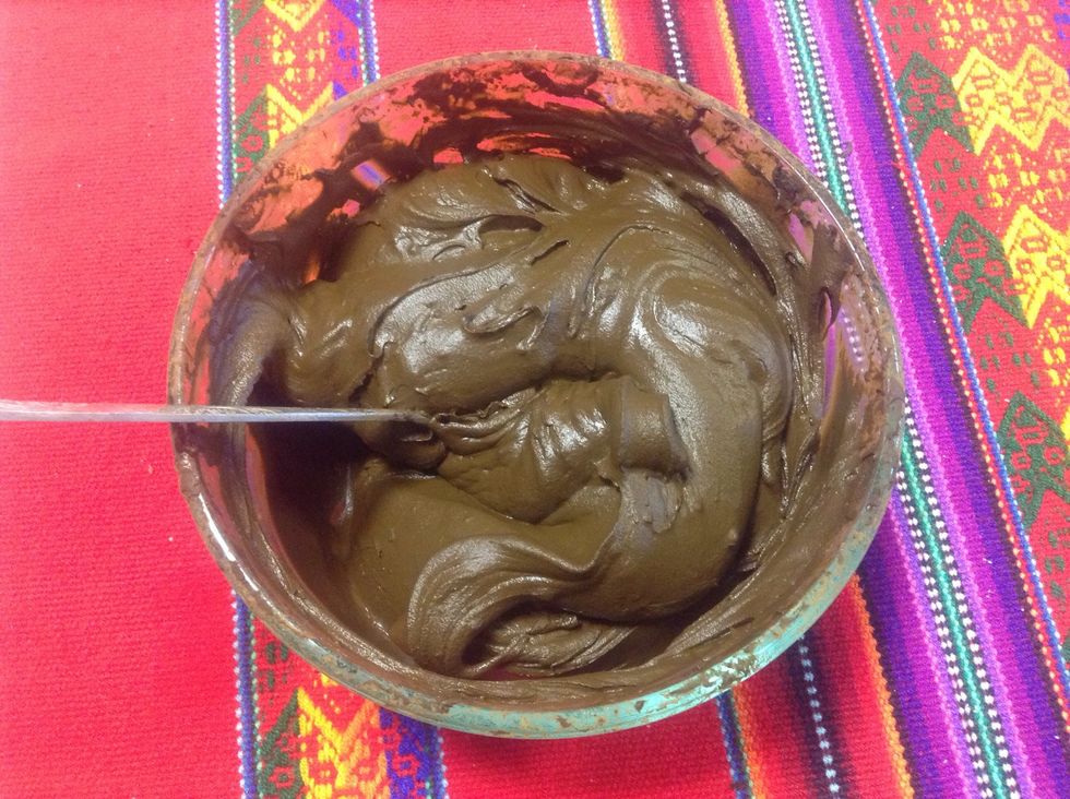 It looks amazing! The smell? Not so great.  Think earthy not chocolatey ;) If you don't like this smell mix ground ginger into shampoo and use when rinsing out the henna, it cancels out the smell.