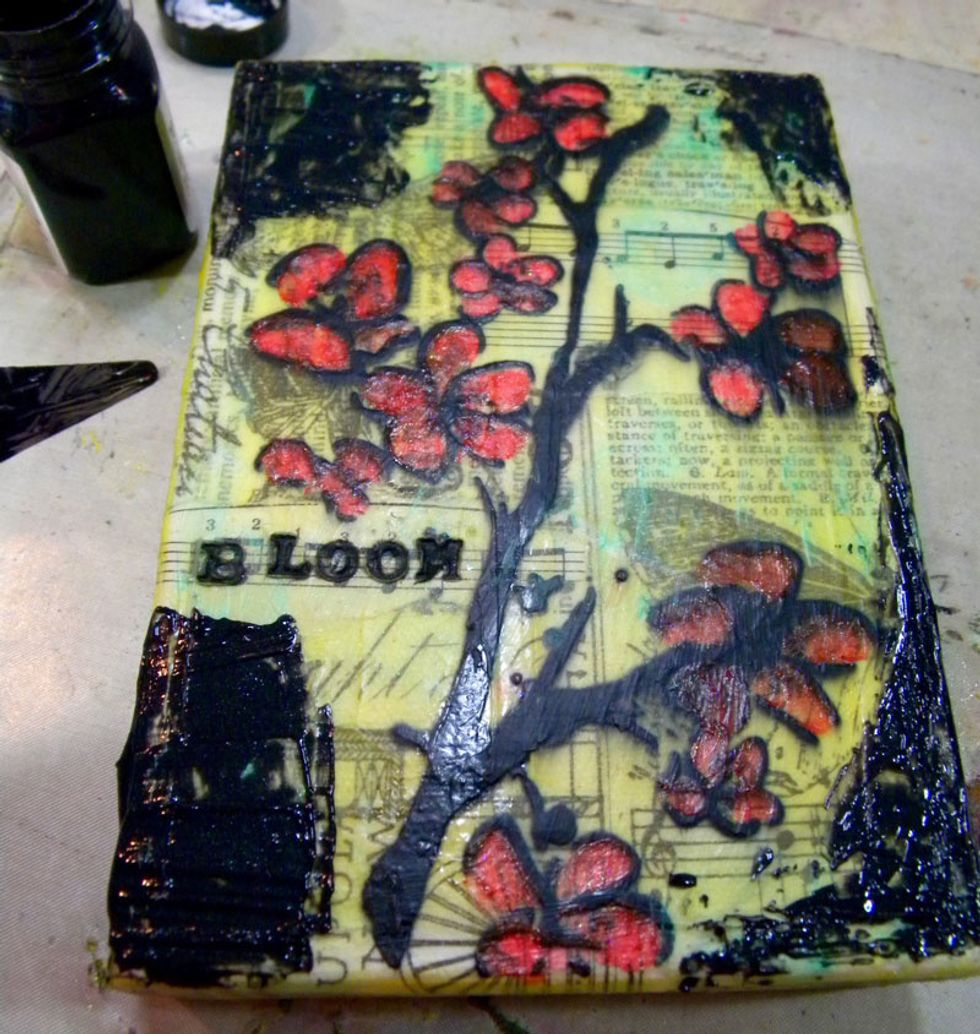 It looks bad right now, but don't worry! Art Anthology mediums are great for glazing effects! It gets into all the nooks and crannies and look really cool.