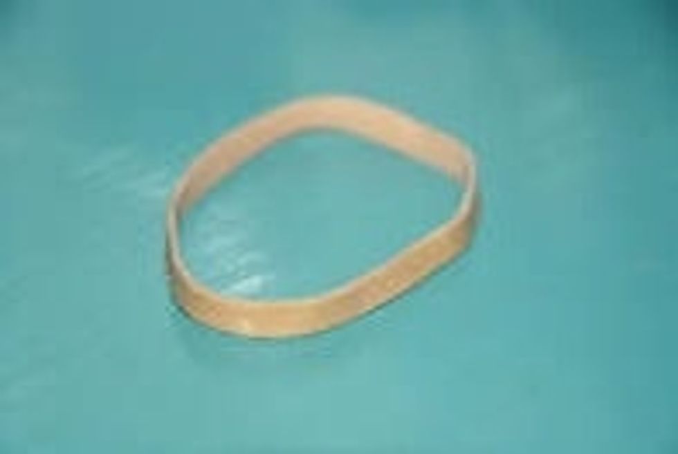 It may be better to use the thicker rubber bands for this part because you don't want it sliding, but a smaller rubber band would help give your drawstring better power.