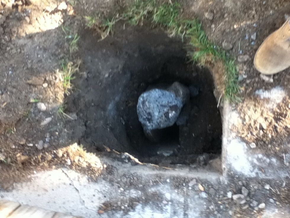 It may take some time to dig out the soil and old concrete.