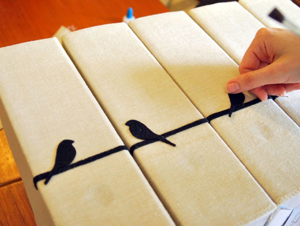 It now remains just "settle" the birds on the "wire".