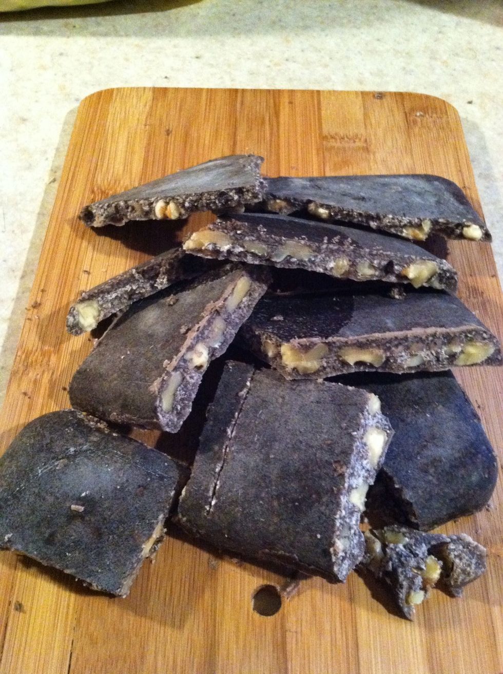It pops right out. Cut into squares and Enjoy! Guilt free\ud83d\ude04
