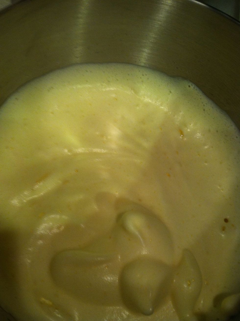 It's all mixed. I like to use one egg per Pasilla chile. You can use less if you like. I just like to have enough batter.