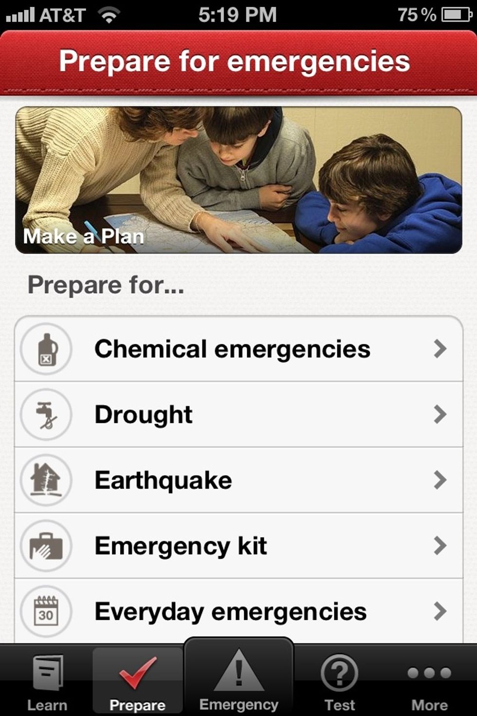 It's also loaded with lots of tips for preparing for emergencies. I should also point out that this app was created by the red cross.