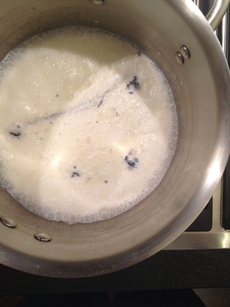 It's boiling.. Add a pinch of salt.