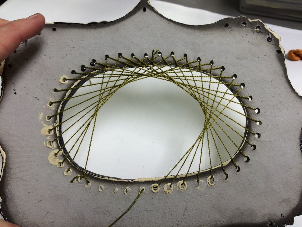 It's coming along and starting to create a curve in the center.