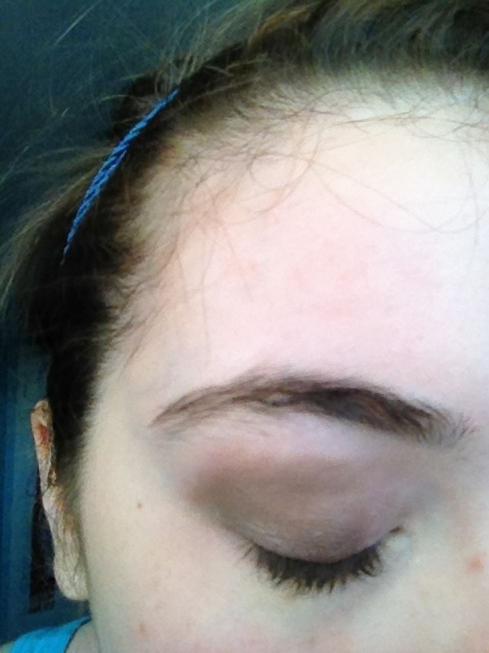 It's doesn't have to be perfect, just make sure it extends beyond the outer corner of your eye.