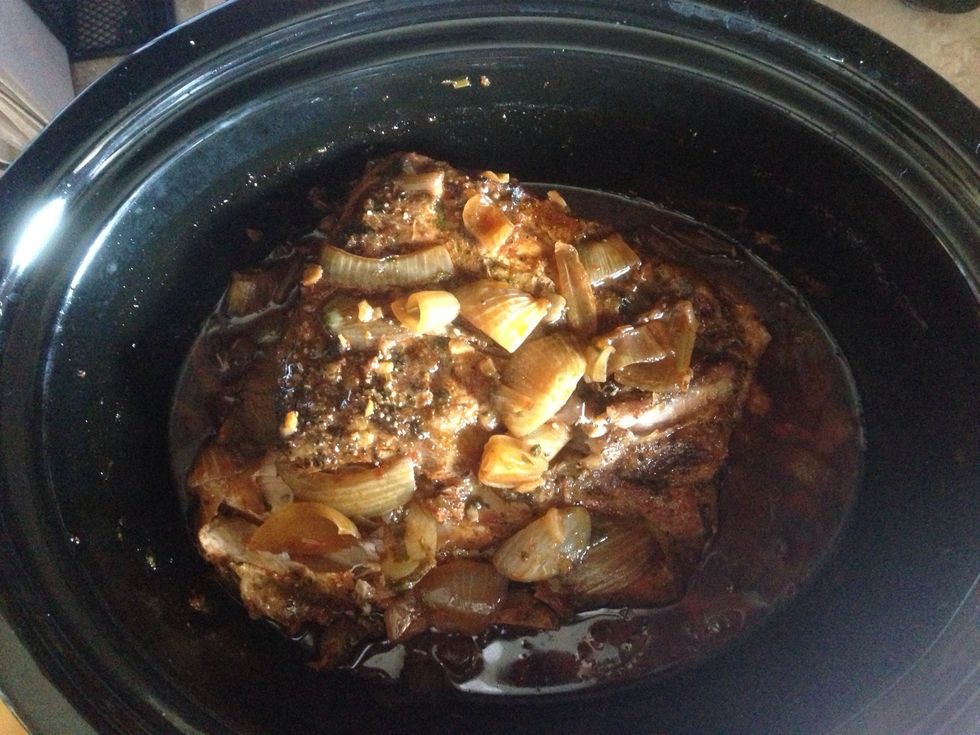 It's done you can eat it like this or put it in the broiler for about 15min.