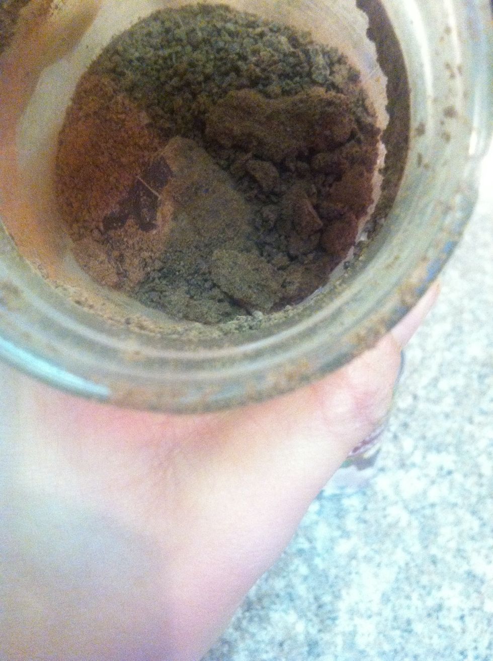 It's easy to put your candy bar through a food processor. Or most standard mason jars will screw onto your blender base- DIY magic bullet*