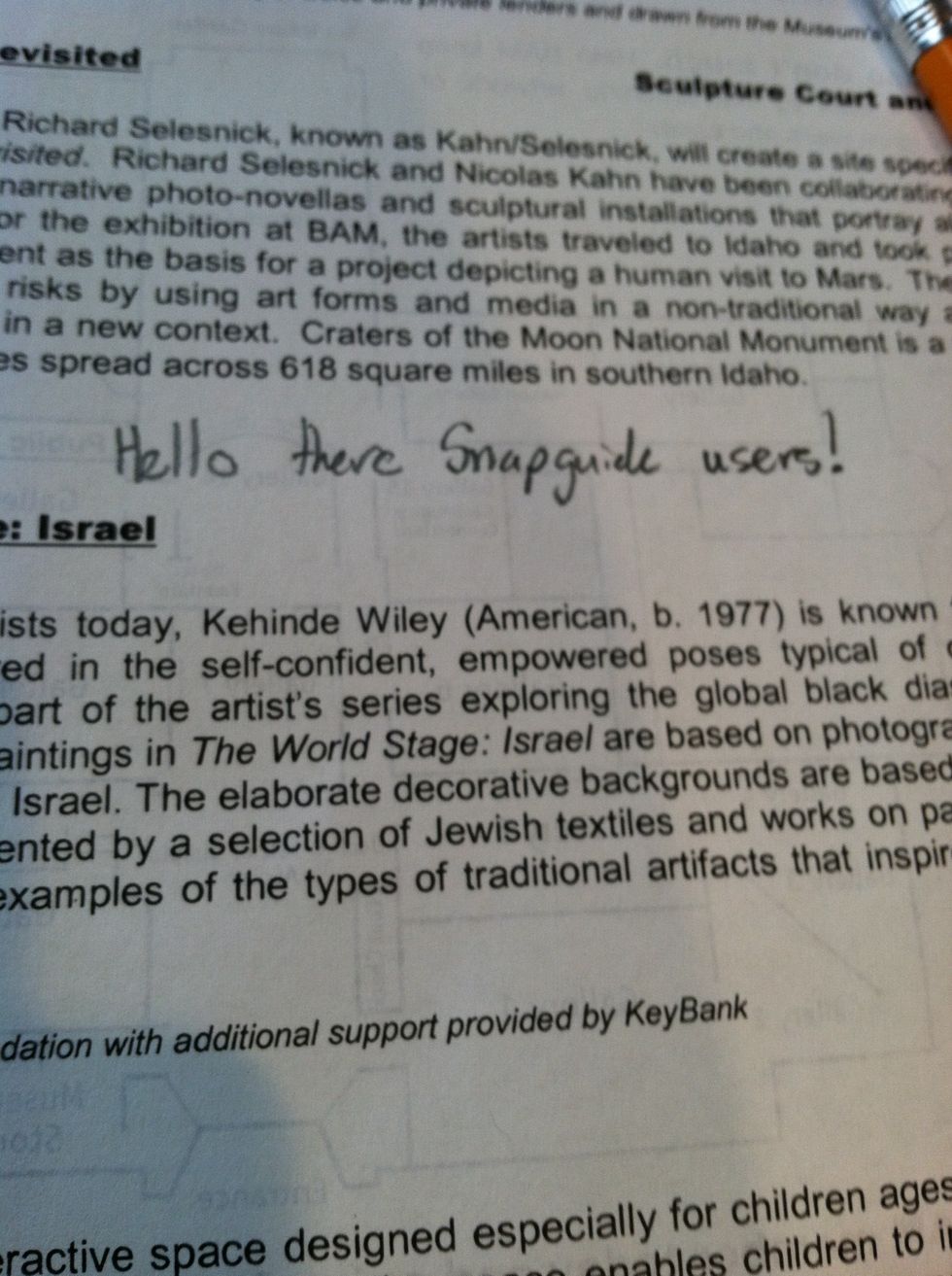 It's helpful to have your message written down on a separate piece of paper to *guide* you. (Haha. I'm so punny!)