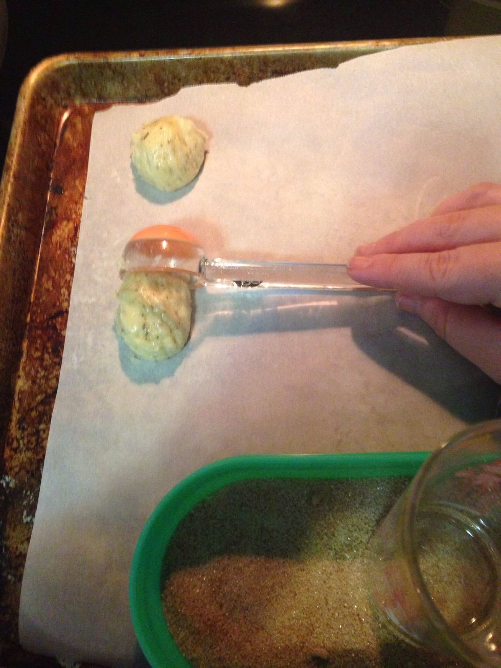 It's important with this recipe to keep the cookies evenly spaced and similar in size. They spread with the heat. I also recommend using parchment paper or Silpat with this sticky dough!