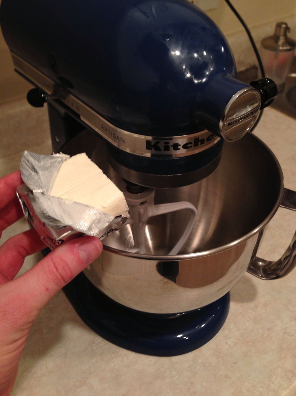 It's in the name boys and girls. Add the Cream Cheese to your bowl.