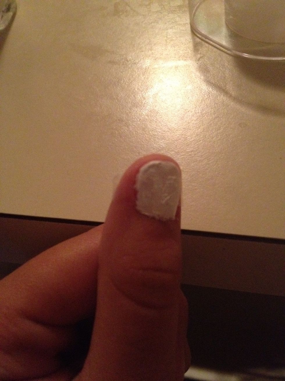 It's not really that visible but I did put tape on