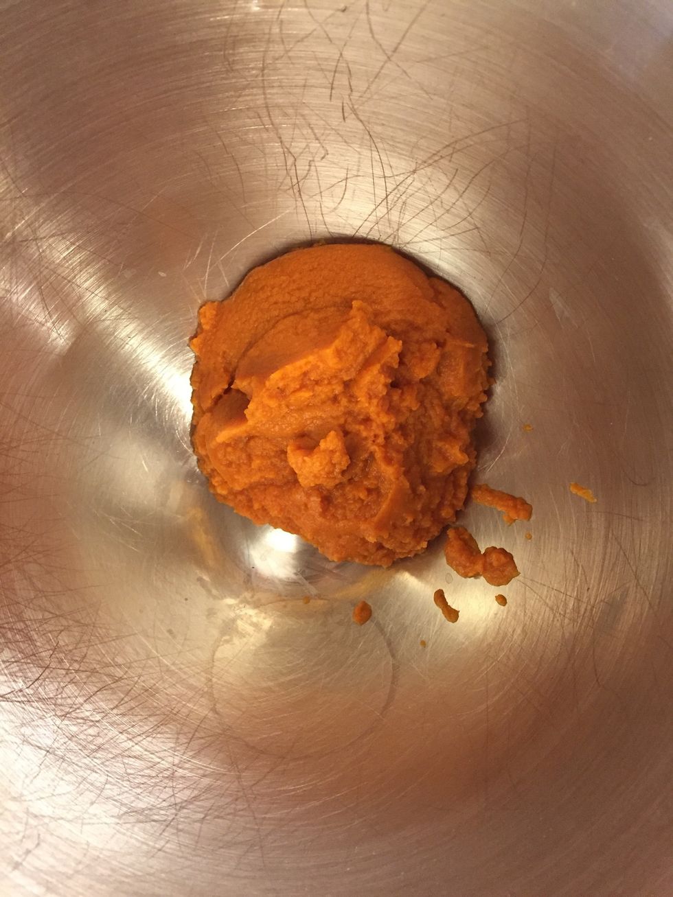 It's officially October! It's time for the fall baking to start! I couldn't be more excited! :) Gather your pumpkin in a mixing bowl