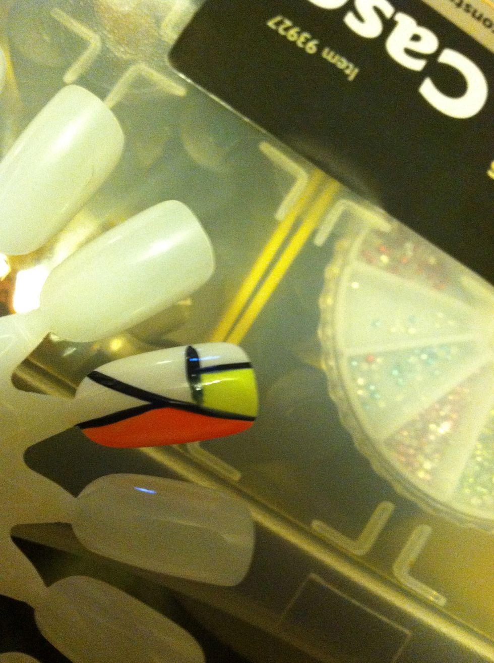 It's okay if you paint on the black line. We'll fix that up later.