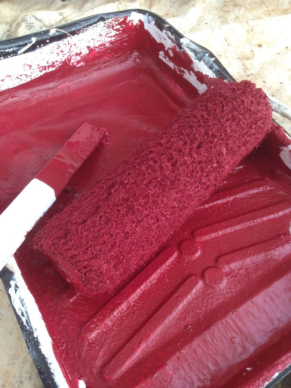 It's okay to have paint on the roller but you don't want it to be completely soaked.