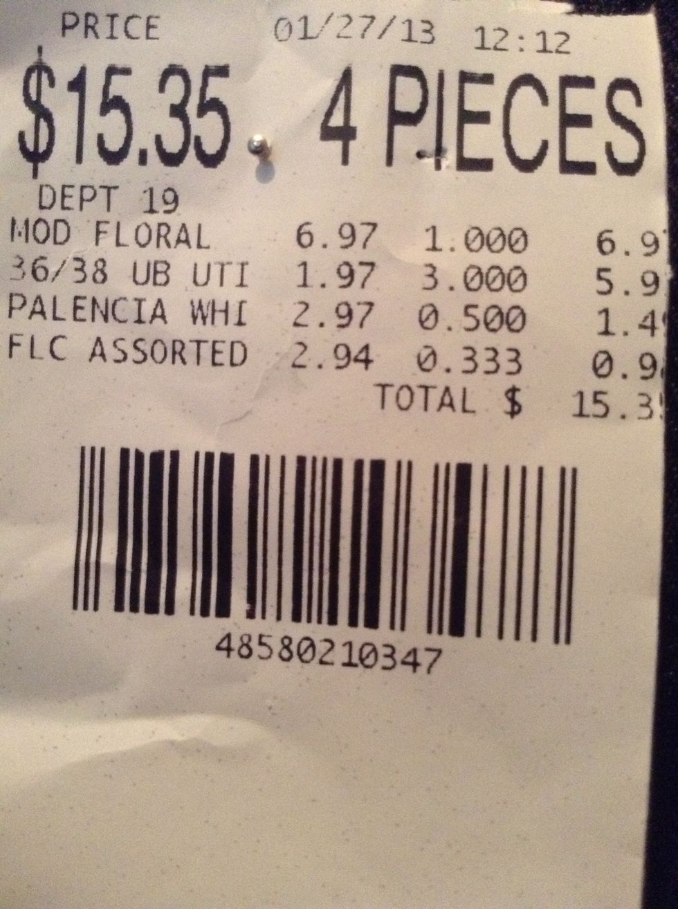 It's very cheap. My fleece costed me not even $1 \ud83d\ude04 It's the last item on the receipt.