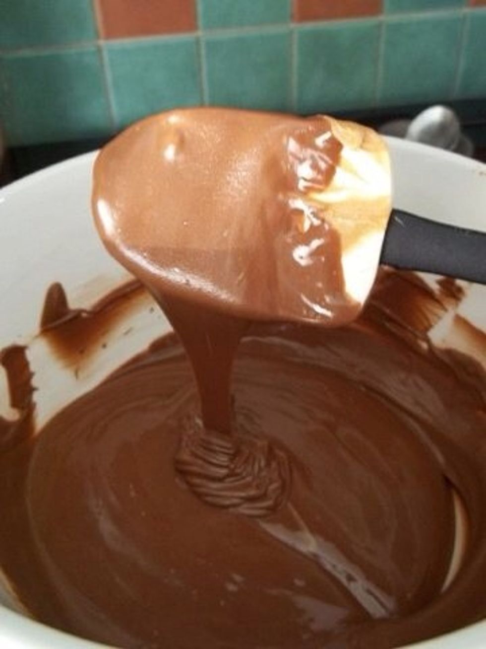 It should be a nice creamy texture, remove from heat.