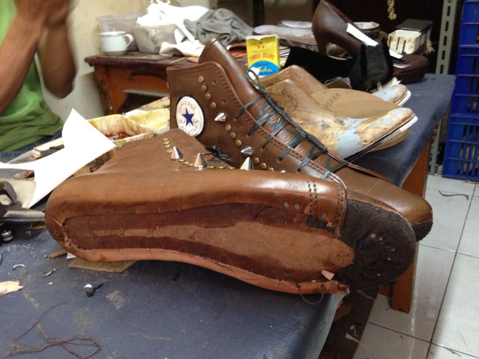 It should be like this.. Leave it for a night until it perfectly form.. Sit back and watch television while wait..