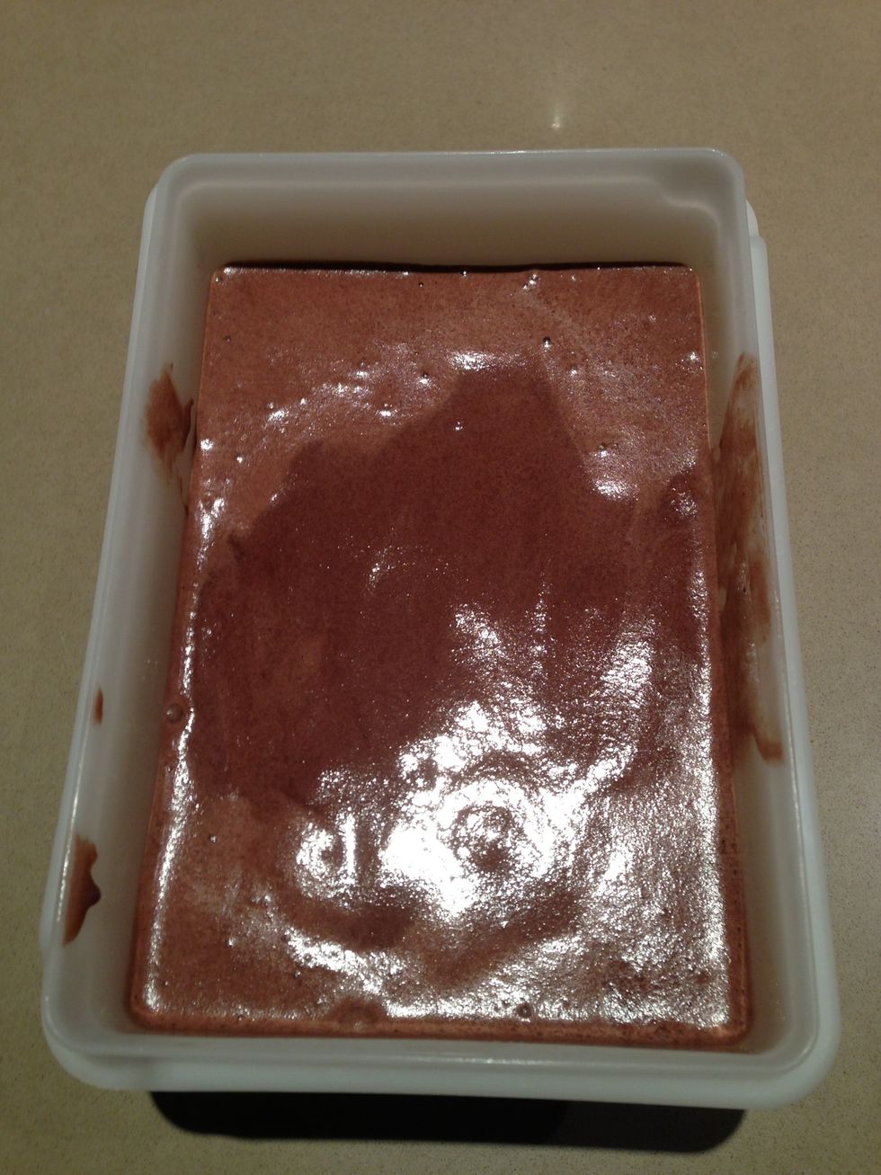 It should be nice and firm once frozen