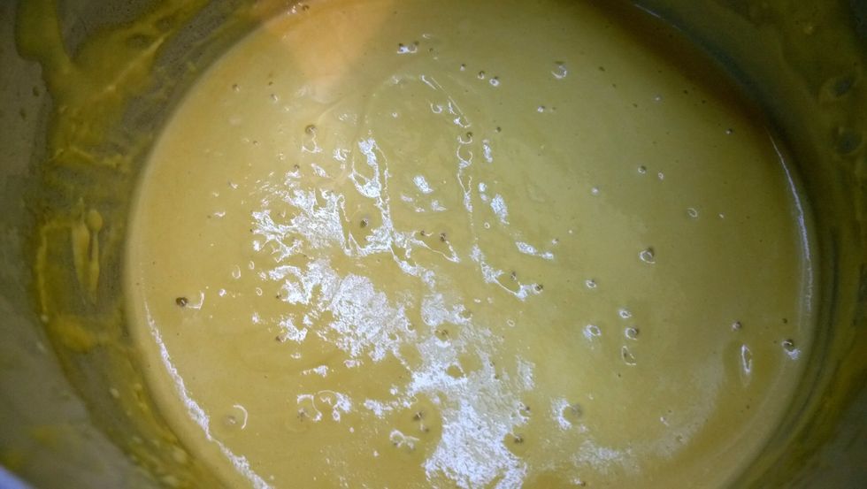 It should be thick, a little gooey and shiny. Did you wash your hands???? If you did, go on.. Have a lick! It's sooo delicious.