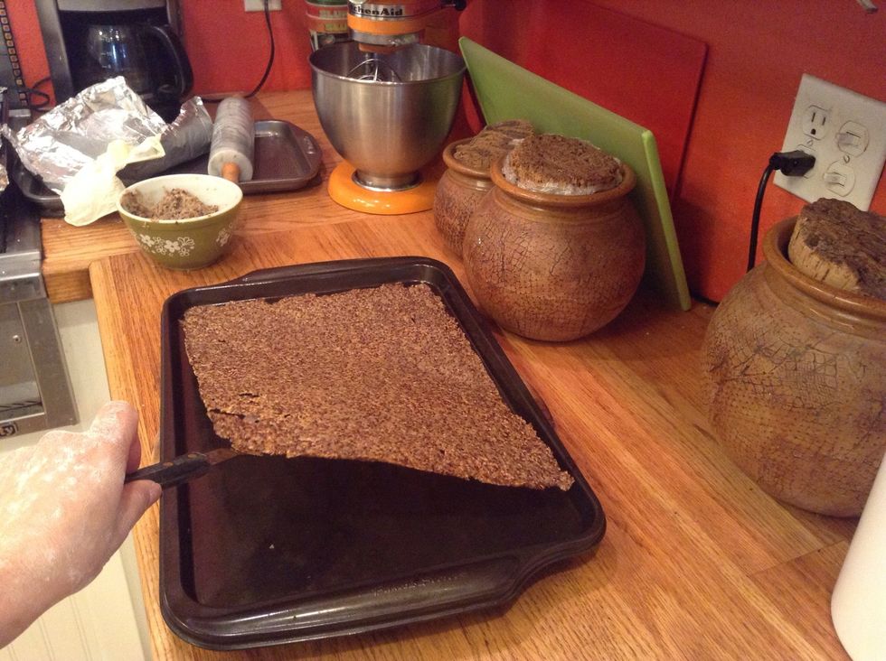 It should easily lift off the cookie sheet.