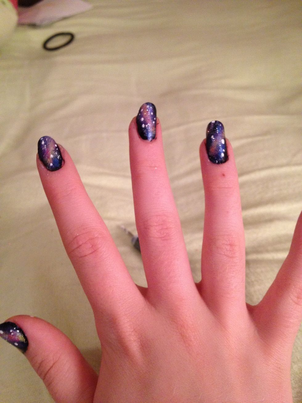 It should look a little bit like this...if not go back to step one and try...nah I'm just joking I'm sure it's perfect! Because this is so spontaneous it will look different every time :)