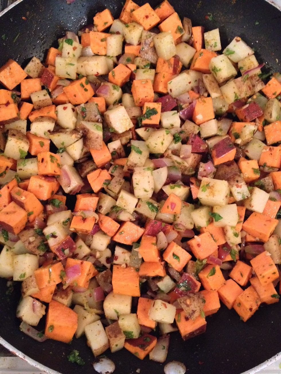 It should look like so. While you let this sit, prepare your salmon..